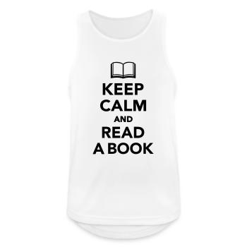 Lesen - Männer Tank Top atmungsaktiv - Weiß - Vorne - Nick (188cm)