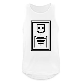 Knochen - Männer Tank Top atmungsaktiv - Weiß - Vorne - Nick (188cm)