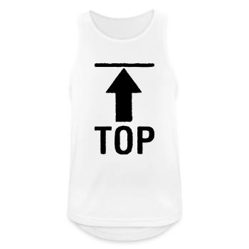 TOP - Männer Tank Top atmungsaktiv - Weiß - Vorne - Nick (188cm)