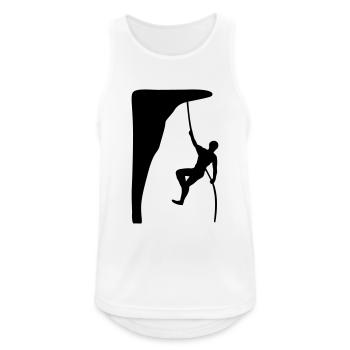 klettern, kletterer - Männer Tank Top atmungsaktiv - Weiß - Vorne - Nick (188cm)