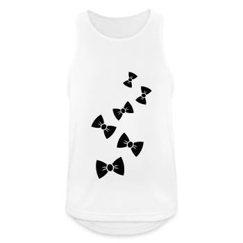 Noeud papillon Gentleman - Débardeur respirant Homme - blanc - Devant - Nick (188cm)