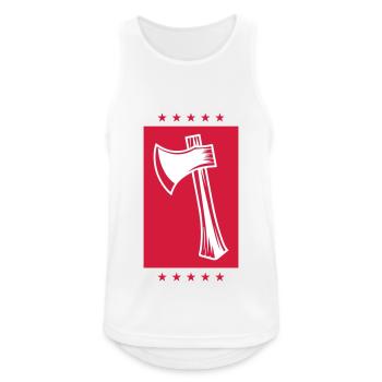 Axt Icon - Männer Tank Top atmungsaktiv - Weiß - Vorne - Nick (188cm)