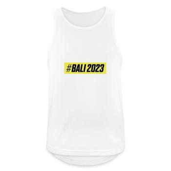 Bali 2023 - Männer Tank Top atmungsaktiv - Weiß - Vorne - Nick (188cm)