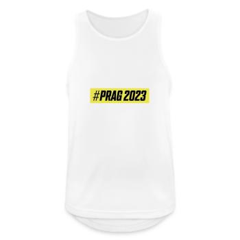 Prag 2023 - Männer Tank Top atmungsaktiv - Weiß - Vorne - Nick (188cm)