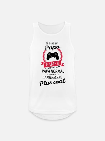 Je suis un papa Gamer - Débardeur respirant Homme - blanc