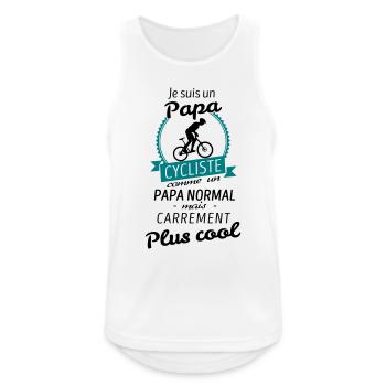 Papa Cycliste - Débardeur respirant Homme - blanc - Devant - Nick (188cm)