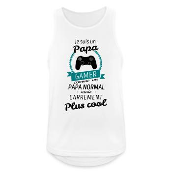 Je suis un papa Gamer cadeau - Débardeur respirant Homme - blanc - Devant - Nick (188cm)