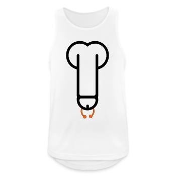 pierceddick1 - Männer Tank Top atmungsaktiv - Weiß - Vorne - Nick (188cm)