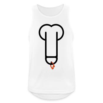 pierceddick2 - Männer Tank Top atmungsaktiv - Weiß - Vorne - Nick (188cm)