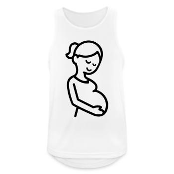 femme enceinte - Débardeur respirant Homme - blanc - Devant - Nick (188cm)