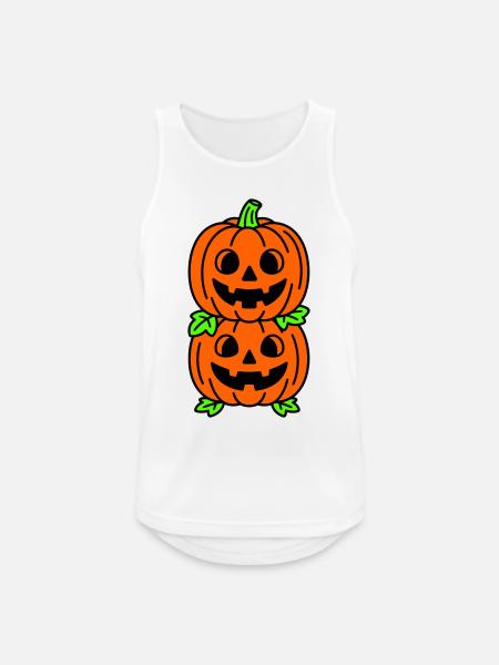 Halloween pumpkins - Men's Breathable Tank Top - white