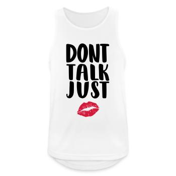 dont-talk-just-kiss - Men's Breathable Tank Top - white - Front - Nick (188cm)