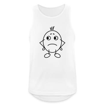 Eierkopf - Männer Tank Top atmungsaktiv - Weiß - Vorne - Nick (188cm)
