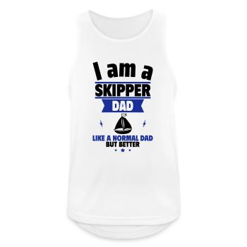 Papa Skipper, Original Father's Day Gift - Men's Breathable Tank Top - white - Front - Nick (188cm)