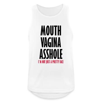 Hübsches Gesicht - Männer Tank Top atmungsaktiv - Weiß - Vorne - Nick (188cm)