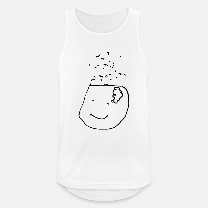 brain - Männer Tank Top atmungsaktiv - Weiß