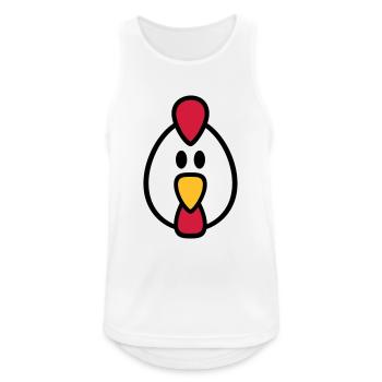 Poule - Débardeur respirant Homme - blanc - Devant - Nick (188cm)