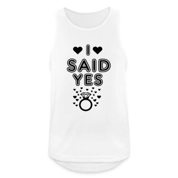 Engaged - Männer Tank Top atmungsaktiv - Weiß - Vorne - Nick (188cm)