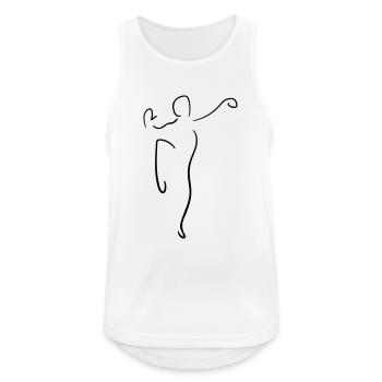 Tai Chi Line Art - Minimalist - Men's Breathable Tank Top - white - Front - Nick (188cm)