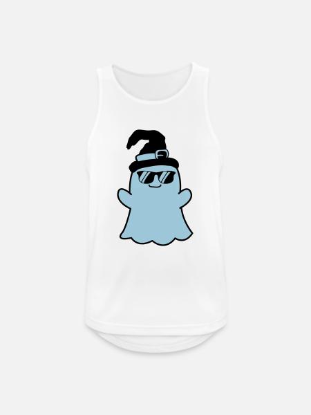 ghost cool - Männer Tank Top atmungsaktiv - Weiß