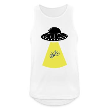 ufo fahrrad - Männer Tank Top atmungsaktiv - Weiß - Vorne - Nick (188cm)