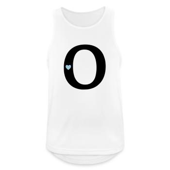 Buchstabe O Anfangsbuchstabe - Männer Tank Top atmungsaktiv - Weiß - Vorne - Nick (188cm)