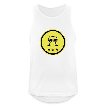 Wein Gläser - Männer Tank Top atmungsaktiv - Weiß - Vorne - Nick (188cm)