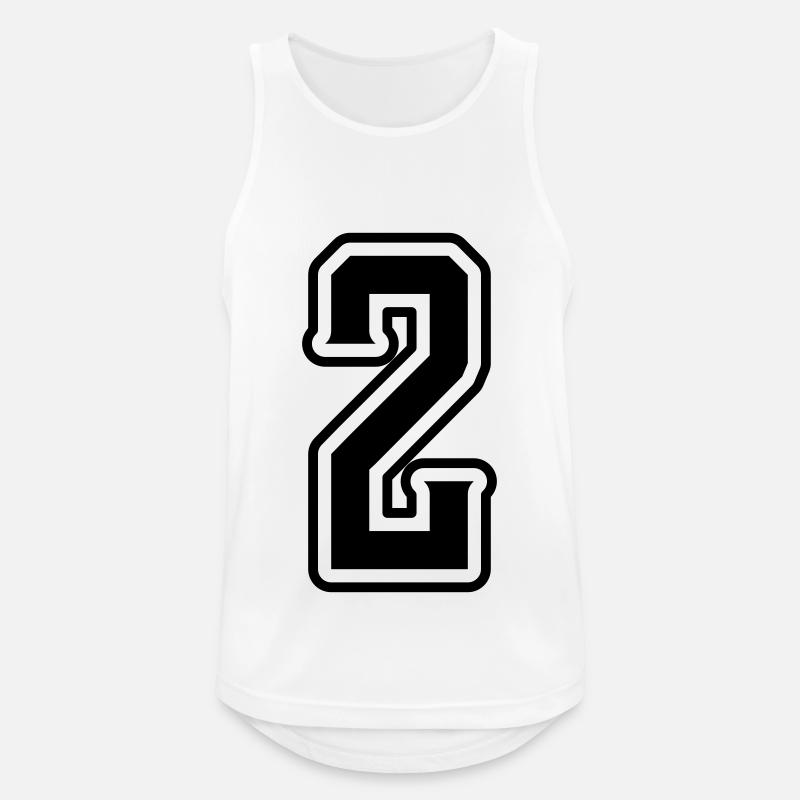 2 Number symbol - Men's Breathable Tank Top - white