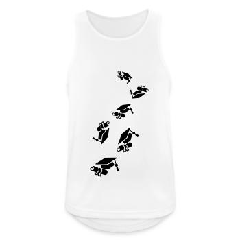 Student mütze abschluss - Männer Tank Top atmungsaktiv - Weiß - Vorne - Nick (188cm)