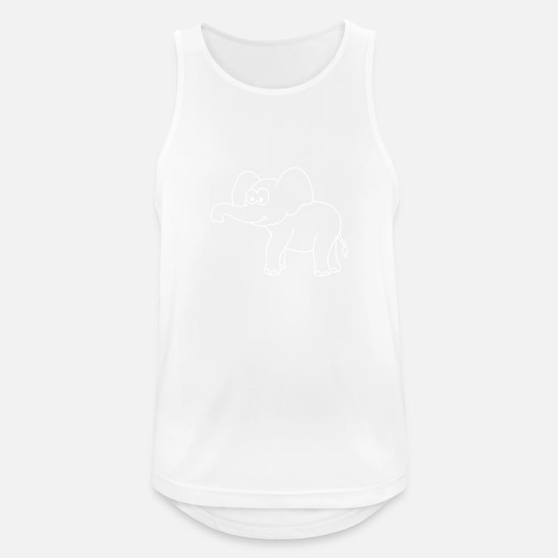 Elephant Comic - Men's Breathable Tank Top - white