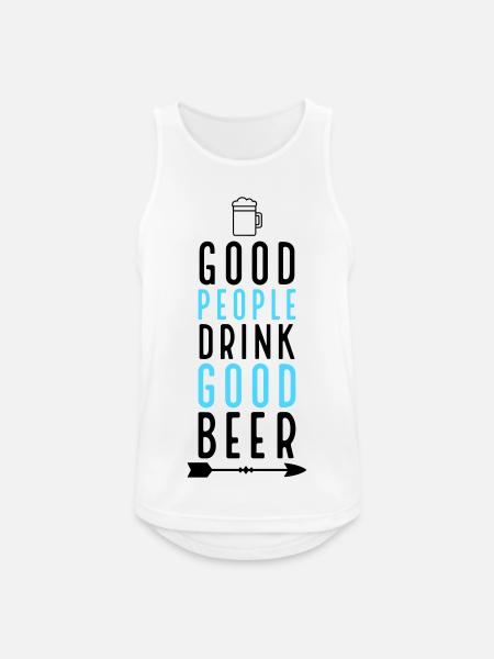Bier - Männer Tank Top atmungsaktiv - Weiß