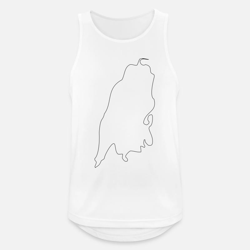 Lefkada - Männer Tank Top atmungsaktiv - Weiß