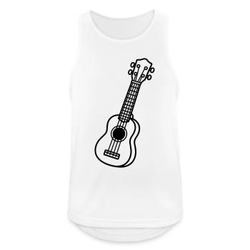 Ukulele - Männer Tank Top atmungsaktiv - Weiß - Vorne - Nick (188cm)