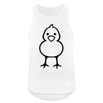Chick - Männer Tank Top atmungsaktiv - Weiß - Vorne - Nick (188cm)