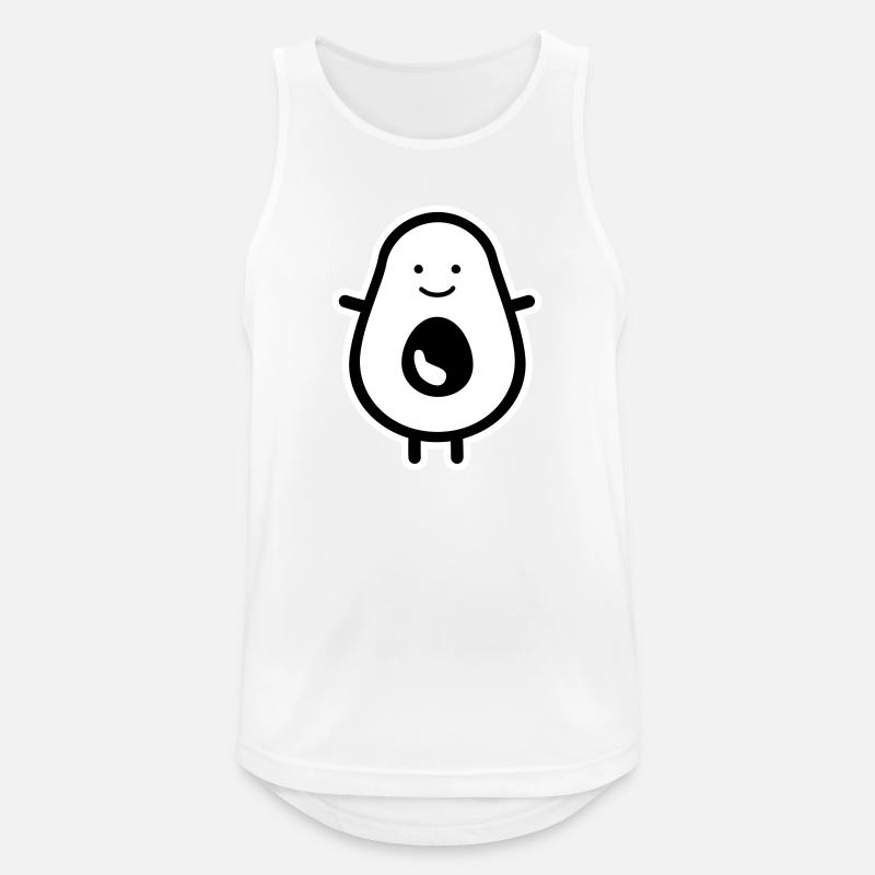 Avocado - Männer Tank Top atmungsaktiv - Weiß