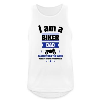 I'm a biker dad, Father's Day gift - Men's Breathable Tank Top - white - Front - Nick (188cm)