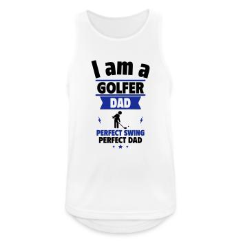 Ich bin ein Golfer-Papa, Vatertagsgeschenk,Golf - Männer Tank Top atmungsaktiv - Weiß - Vorne - Nick (188cm)