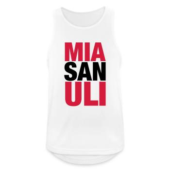 Mia San Uli - Männer Tank Top atmungsaktiv - Weiß - Vorne - Nick (188cm)