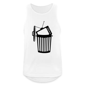 TV trash tv program dumbing down shit sc - Men's Breathable Tank Top - white - Front - Nick (188cm)