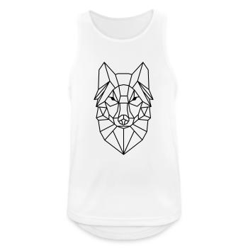 Wolf Wolf - Männer Tank Top atmungsaktiv - Weiß - Vorne - Nick (188cm)
