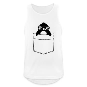 Shirt Chest Pocket Penguin - Men's Breathable Tank Top - white - Front - Nick (188cm)