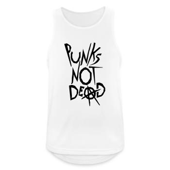 punks pas mort citation - Débardeur respirant Homme - blanc - Devant - Nick (188cm)