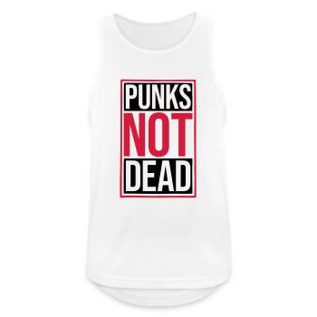 punks pas mort citation - Débardeur respirant Homme - blanc - Devant - Nick (188cm)