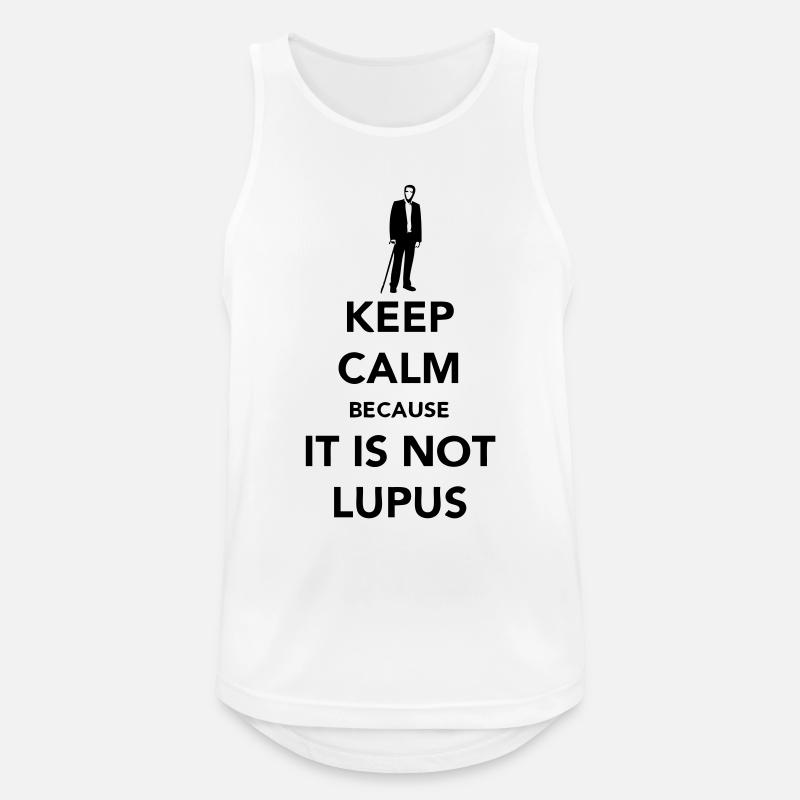 Keep Calm - Not Lupus - Männer Tank Top atmungsaktiv - Weiß