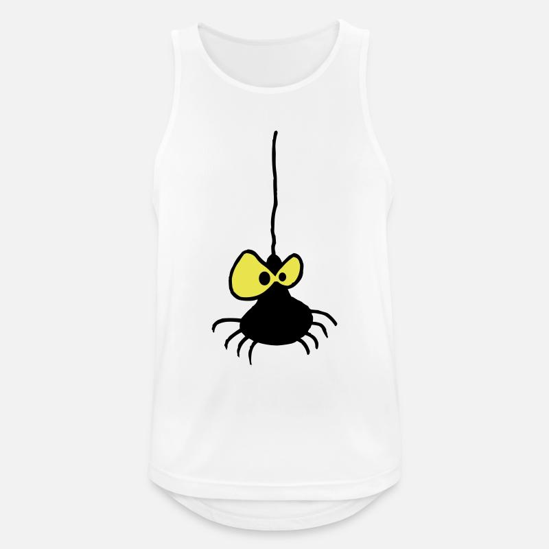 Grumpy Spider Two-Color Design - Men's Breathable Tank Top - white