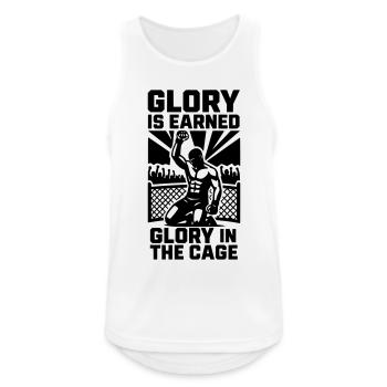 MMA Tribute Glory in the Cage - Männer Tank Top atmungsaktiv - Weiß - Vorne - Nick (188cm)