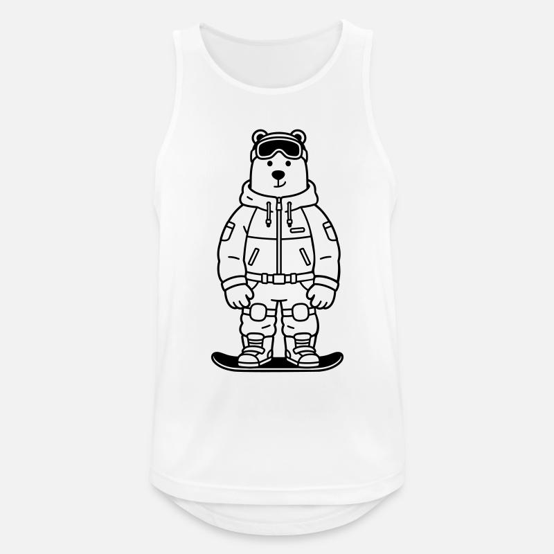 Bear Snowboarder - Men's Breathable Tank Top - white