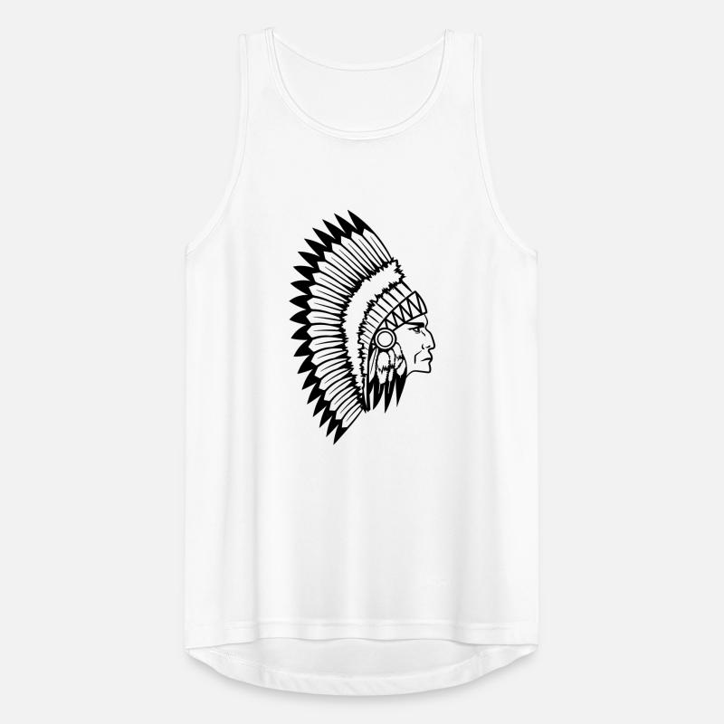 Proud Indian Chief Face Head Side Men's Breathable Tank Top