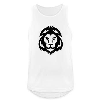 Tête de lion - Débardeur respirant Homme - blanc - Devant - Nick (188cm)