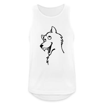 Wolf - Débardeur respirant Homme - blanc - Devant - Nick (188cm)